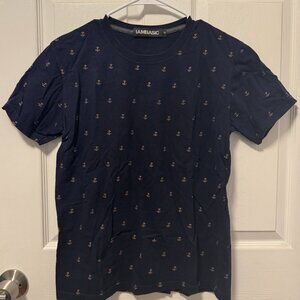 Navy and Tan Anchor Shirt
